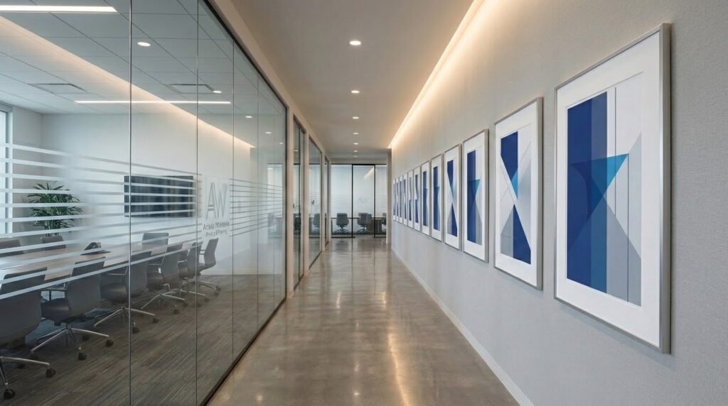 high volume art printing consistency in a corporate office